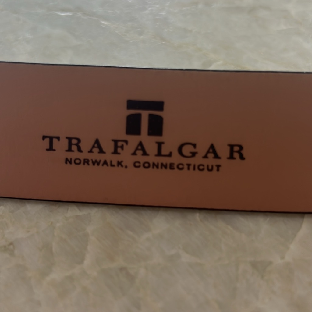 Trafalgar Leather Belt Rafferty Rich Dark Brown Genuine Italian Leather Size 38 — image 5 of 8